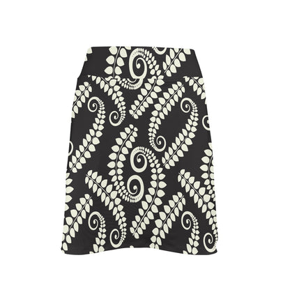 Fern Leave Print Pattern 17" Golf & Pickleball Skort with Pockets