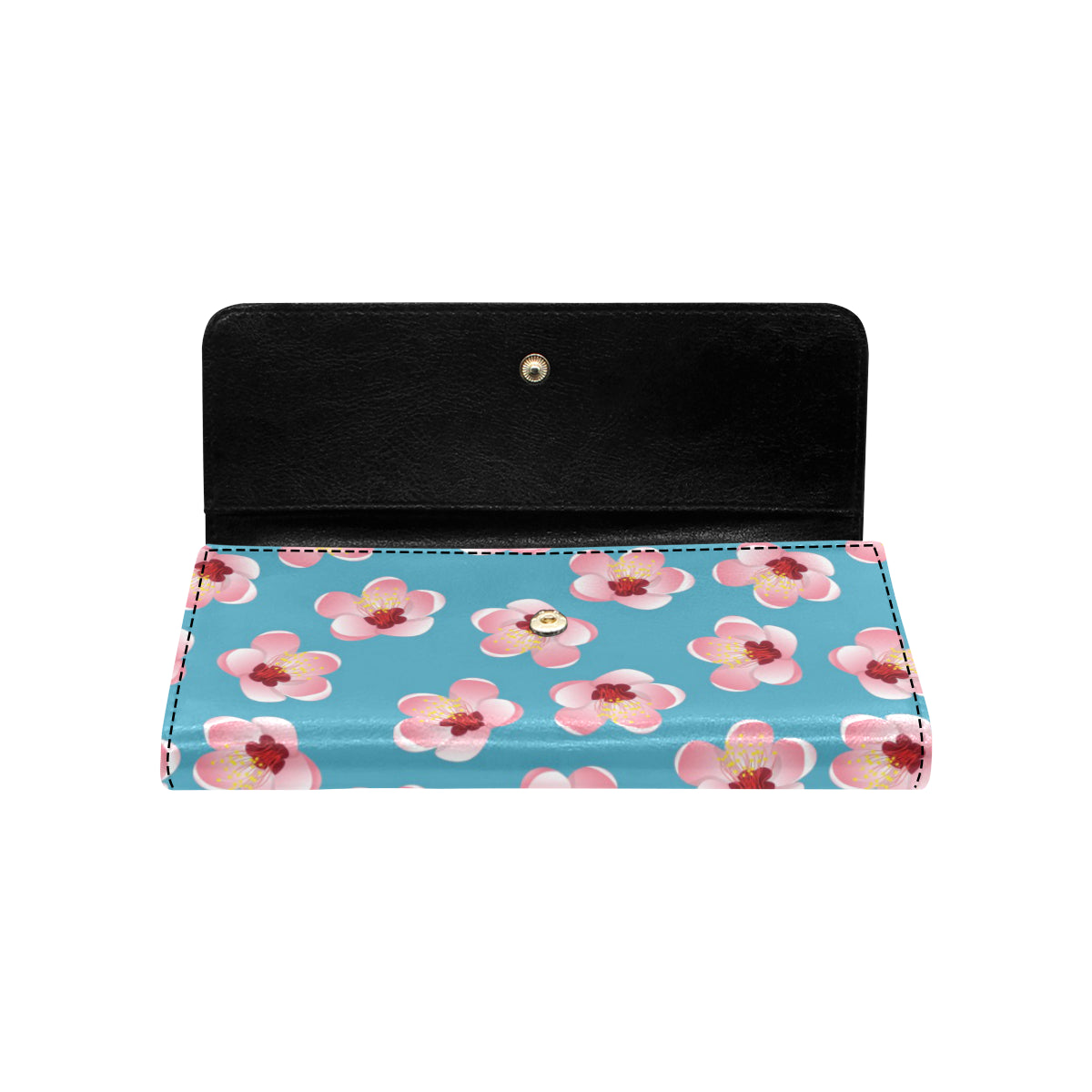 Cherry Blossom Pattern Print Design CB09 Women's Trifold Wallet