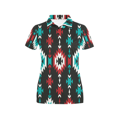 Native Pattern Print Design A08 Women's Polo Shirt