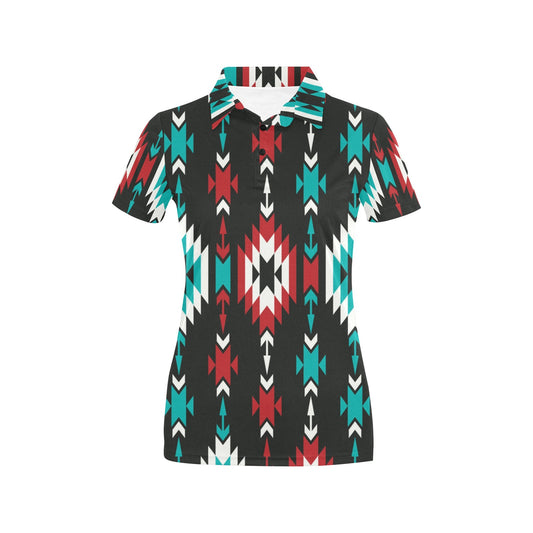 Native Pattern Print Design A08 Women's Polo Shirt