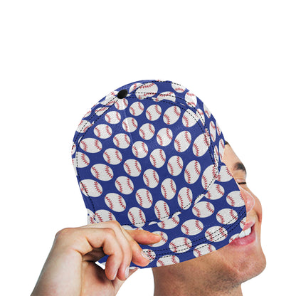 Baseball Blue Background Snapback Cap