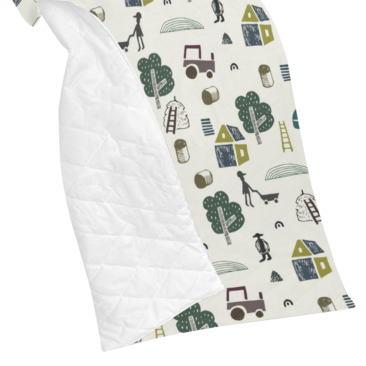 Agricultural Farm Print Design 01 Premium Quilt