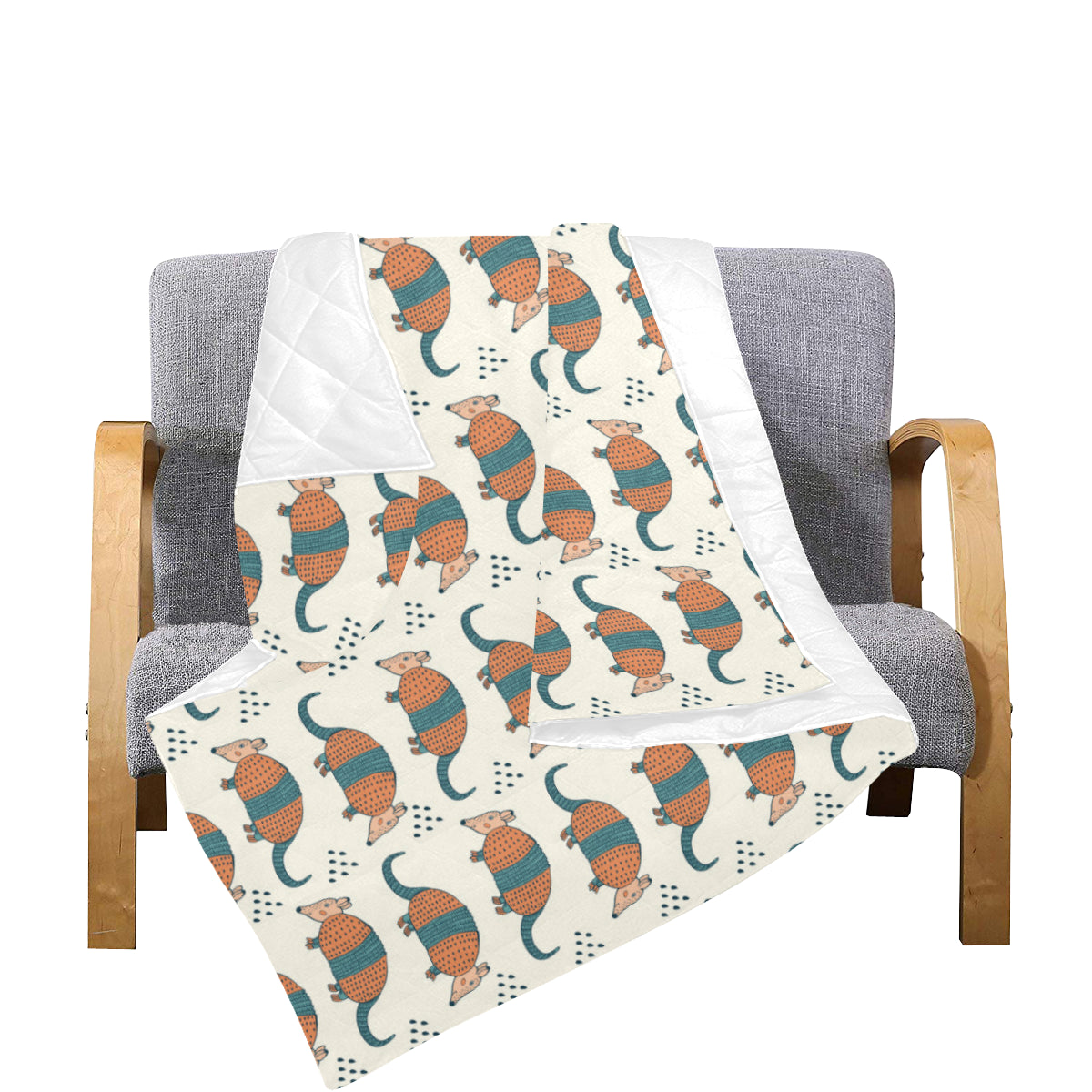 Armadillo Pattern Print Design 01 Premium Quilt