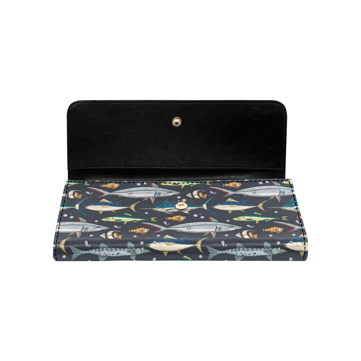 Swordfish Pattern Print Design 04 Women's Trifold Wallet