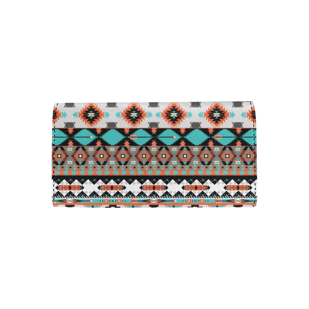 Tribal Aztec Indians pattern Women's Trifold Wallet