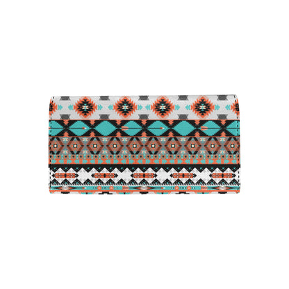 Tribal Aztec Indians pattern Women's Trifold Wallet