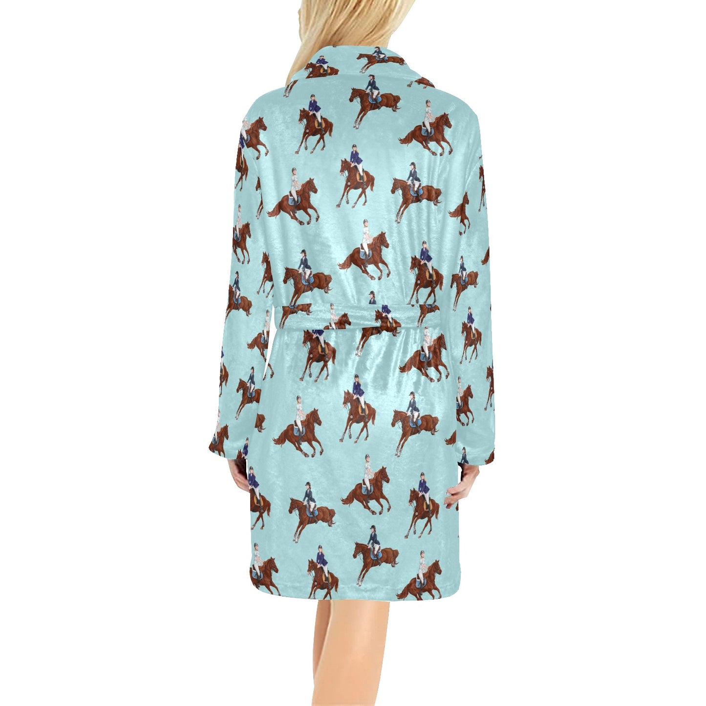 Equestrian Horse Riding Women's Fleece Robe