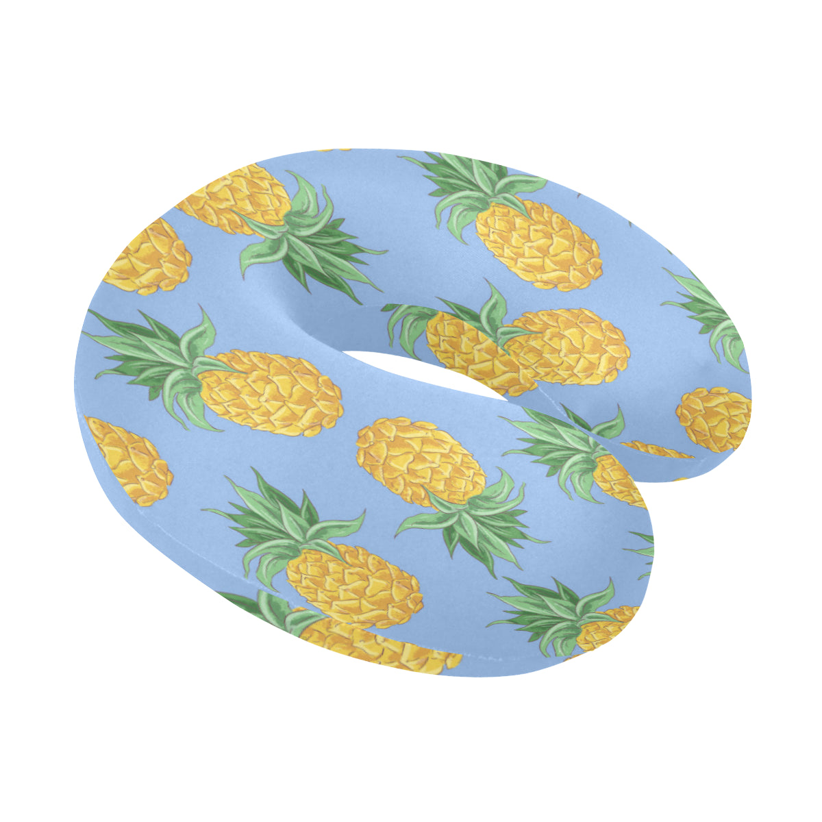 Pineapple Pattern Print Design A04 U-Shaped Travel Neck Pillow