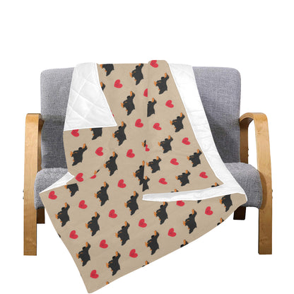 Cocker Pattern Print Design 02 Premium Quilt