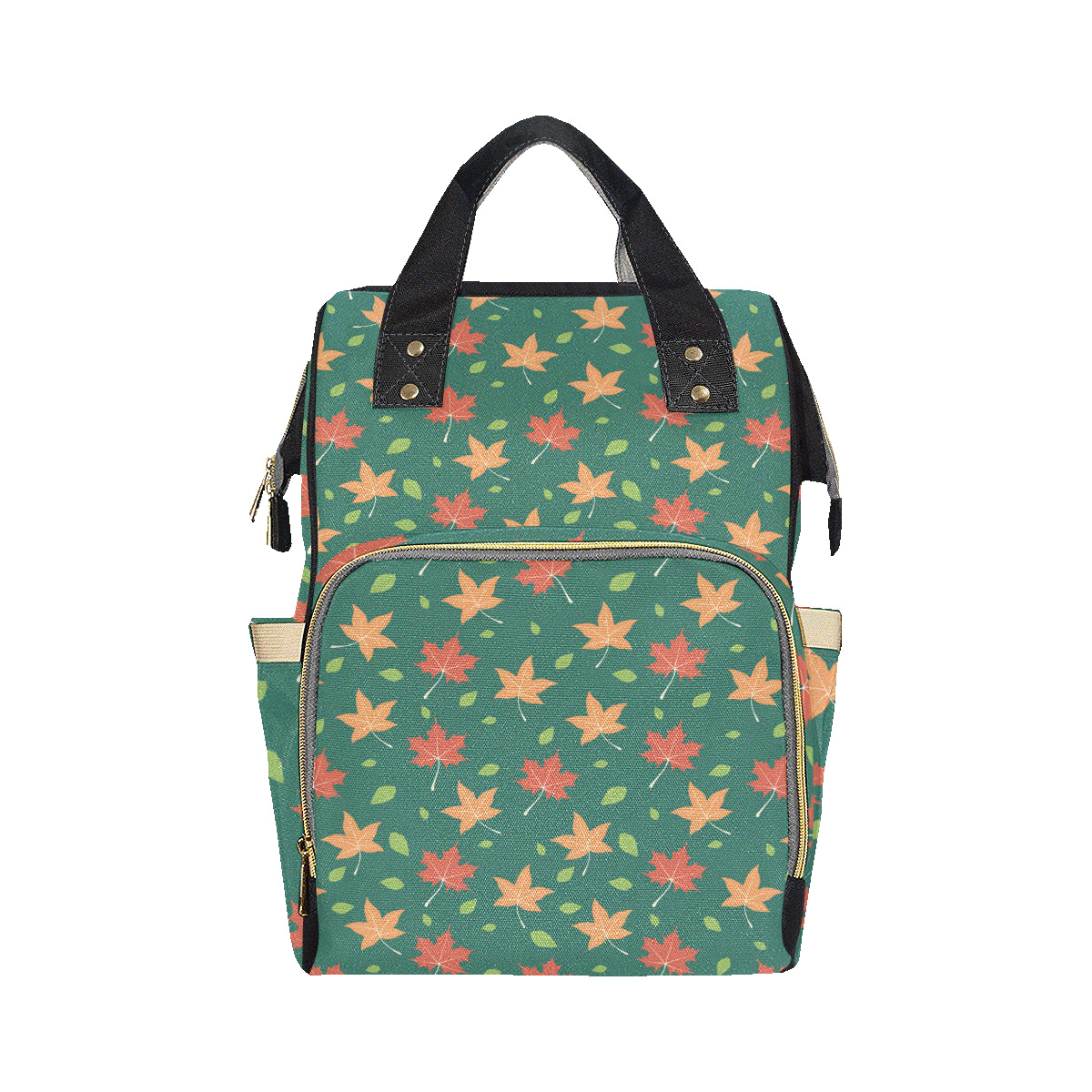 Maple Leaf Pattern Print Design 04 Diaper Bag Backpack