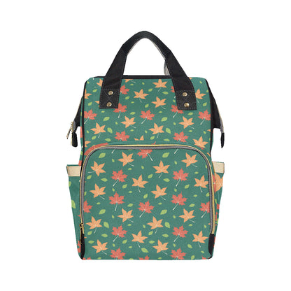 Maple Leaf Pattern Print Design 04 Diaper Bag Backpack