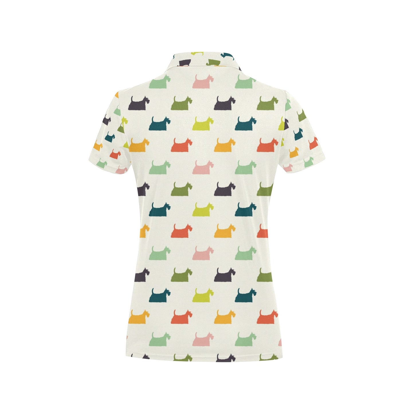 Scottish Terriers Print Design LKS305 Women's Polo Shirt