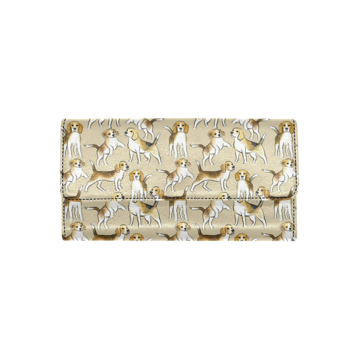 Beagle Pattern Print Design 04 Women's Trifold Wallet