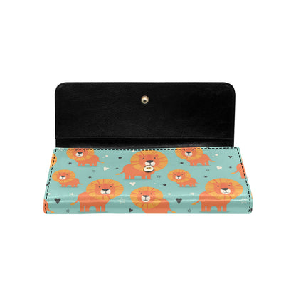 Lion Baby Pattern Print Design 03 Women's Trifold Wallet