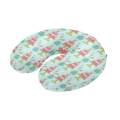 Cake Pattern Print Design 06 U-Shaped Travel Neck Pillow