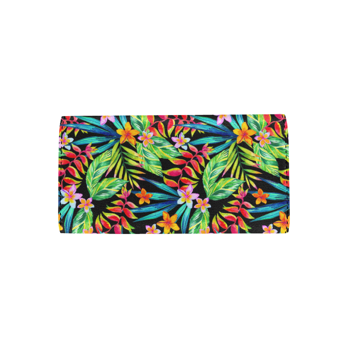 Heliconia Pattern Print Design HL09 Women's Trifold Wallet