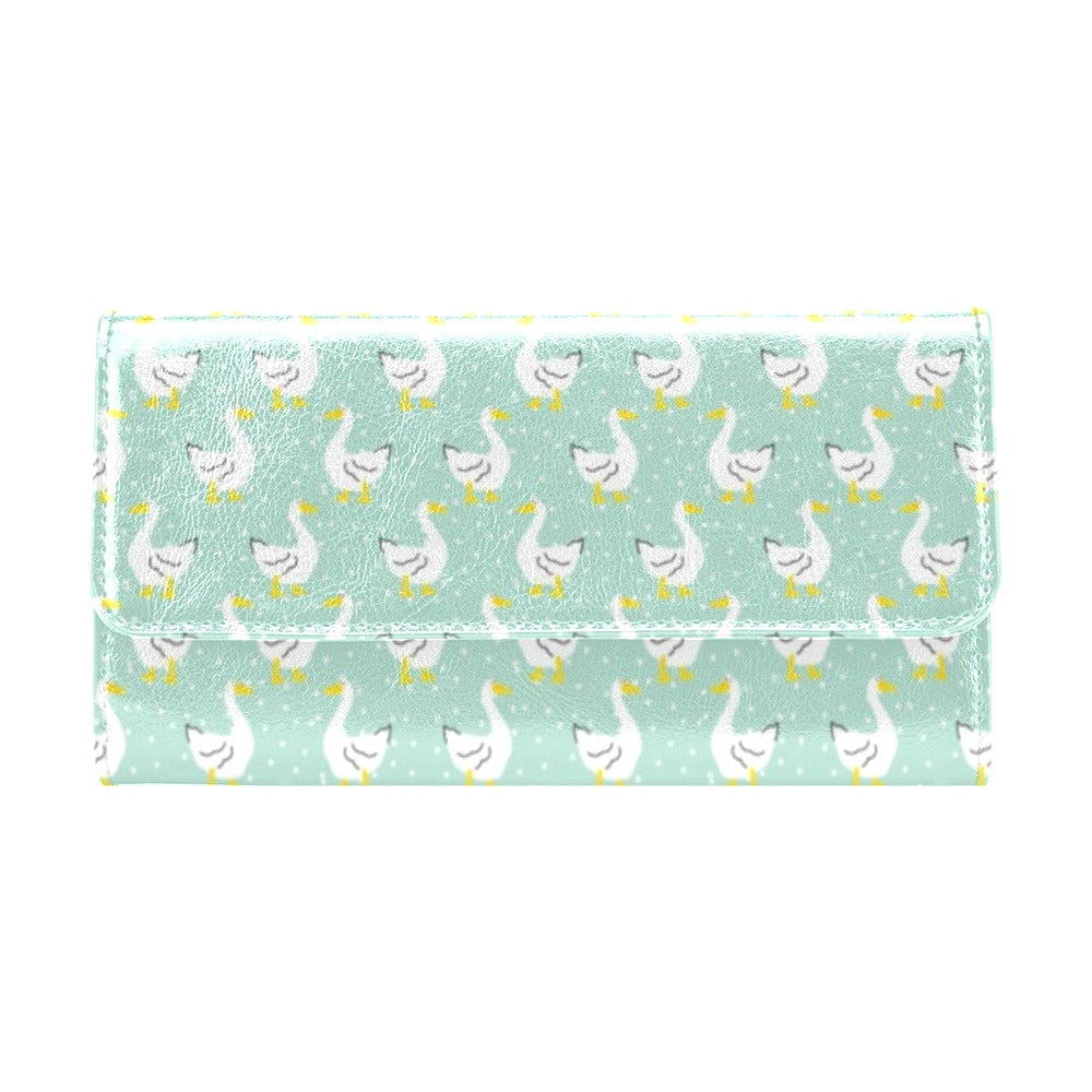 Goose Print Design LKS404 Women's Trifold Wallet
