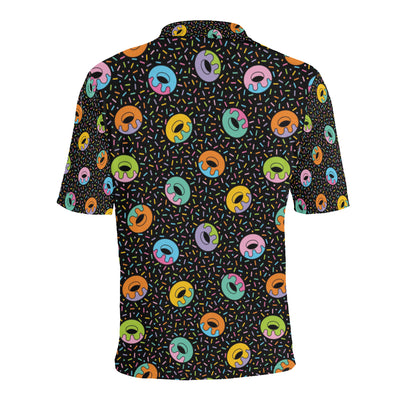 Donut Pattern Print Design DN012 Men Polo Shirt