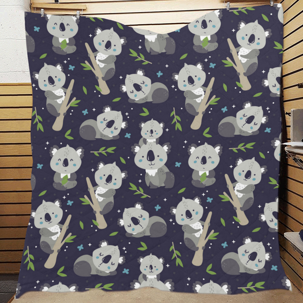 Koala Pattern Print Design 04 Premium Quilt