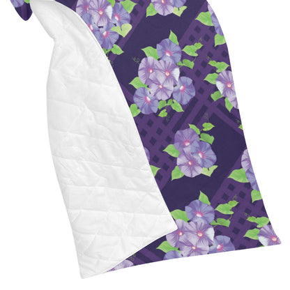 Morning Glory Pattern Print Design MG03 Premium Quilt