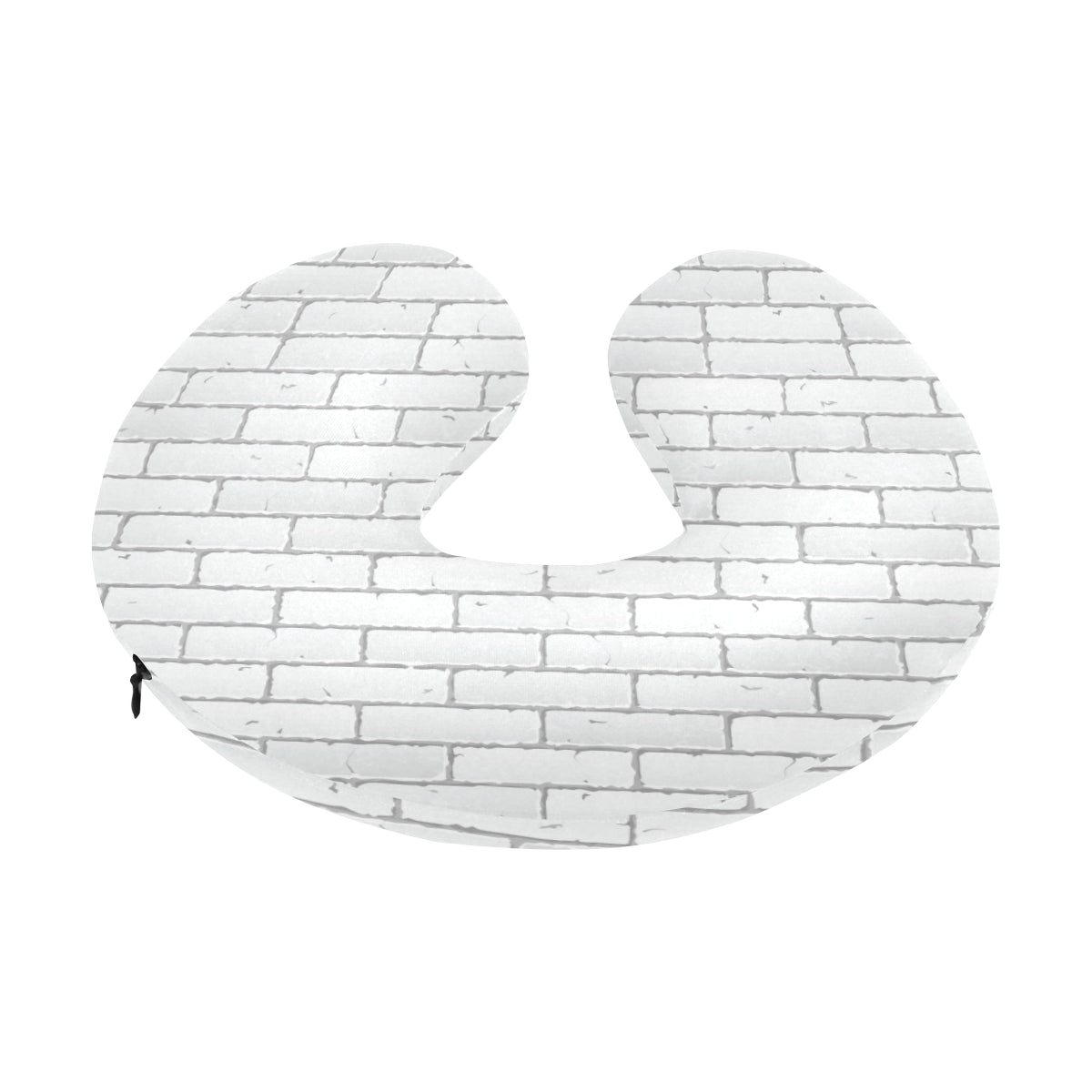 Brick White Pattern Print Design 03 U-Shaped Travel Neck Pillow