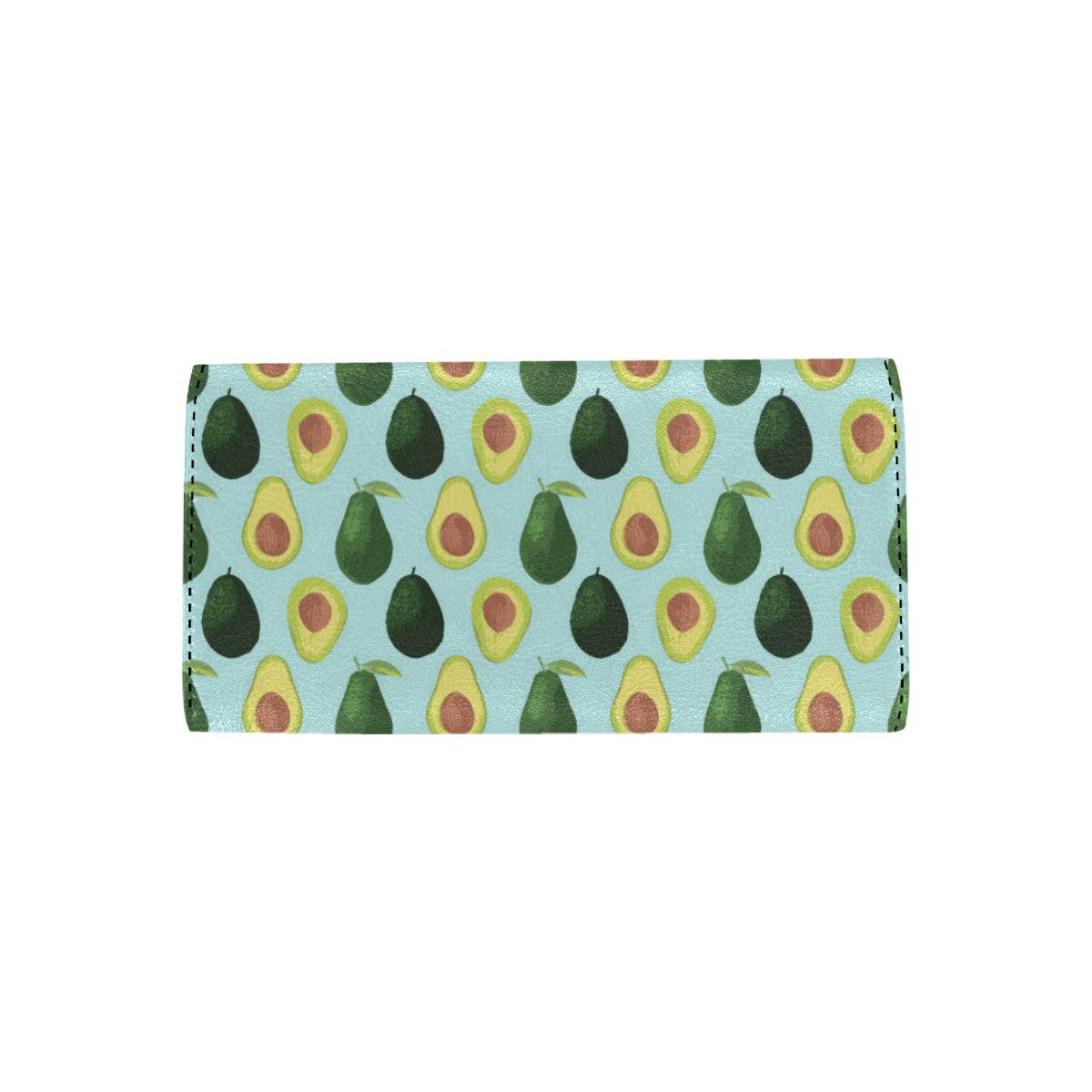 Avocado Pattern Print Design 04 Women's Trifold Wallet