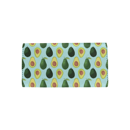 Avocado Pattern Print Design 04 Women's Trifold Wallet