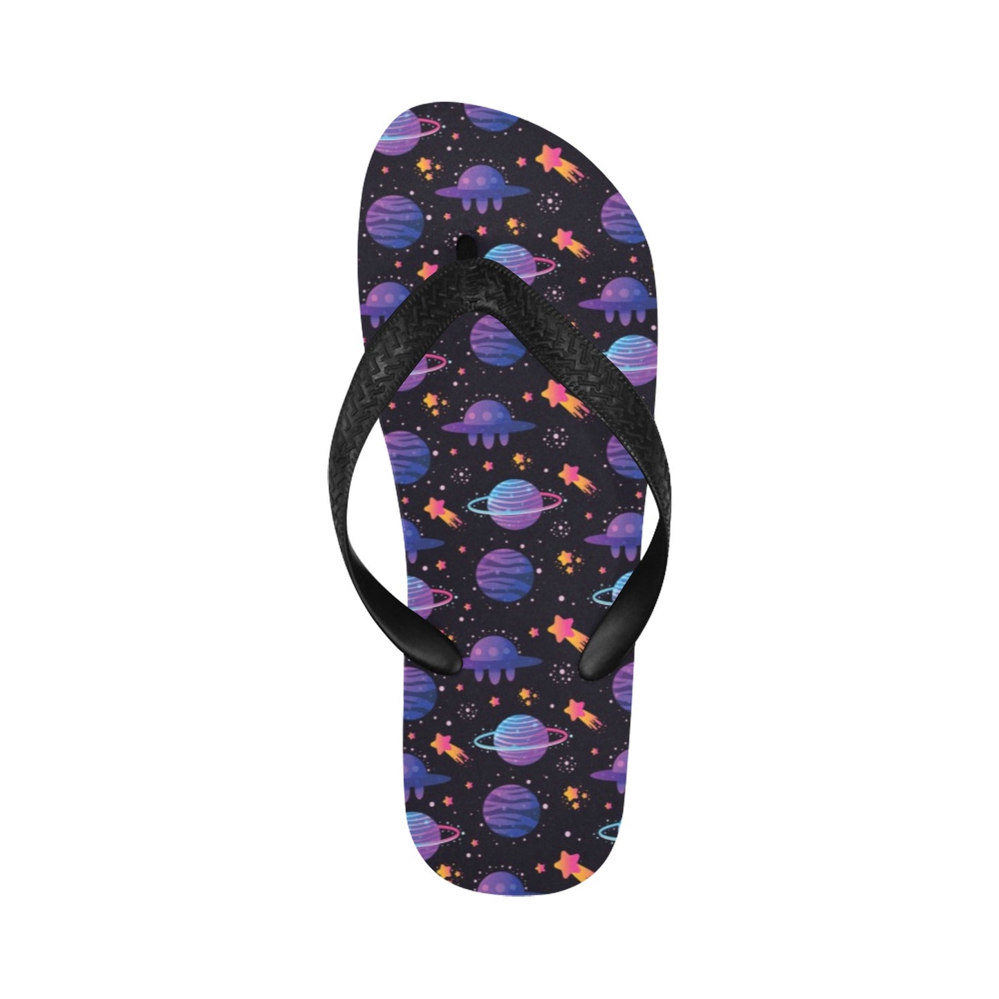 UFO Star Galaxy Print Design LKS308 Flip Flops