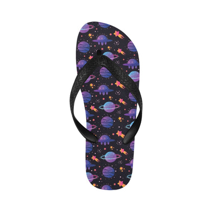 UFO Star Galaxy Print Design LKS308 Flip Flops