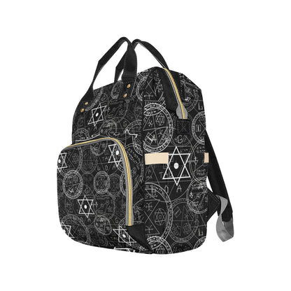 Pentagram Pattern Print Design A01 Diaper Bag Backpack