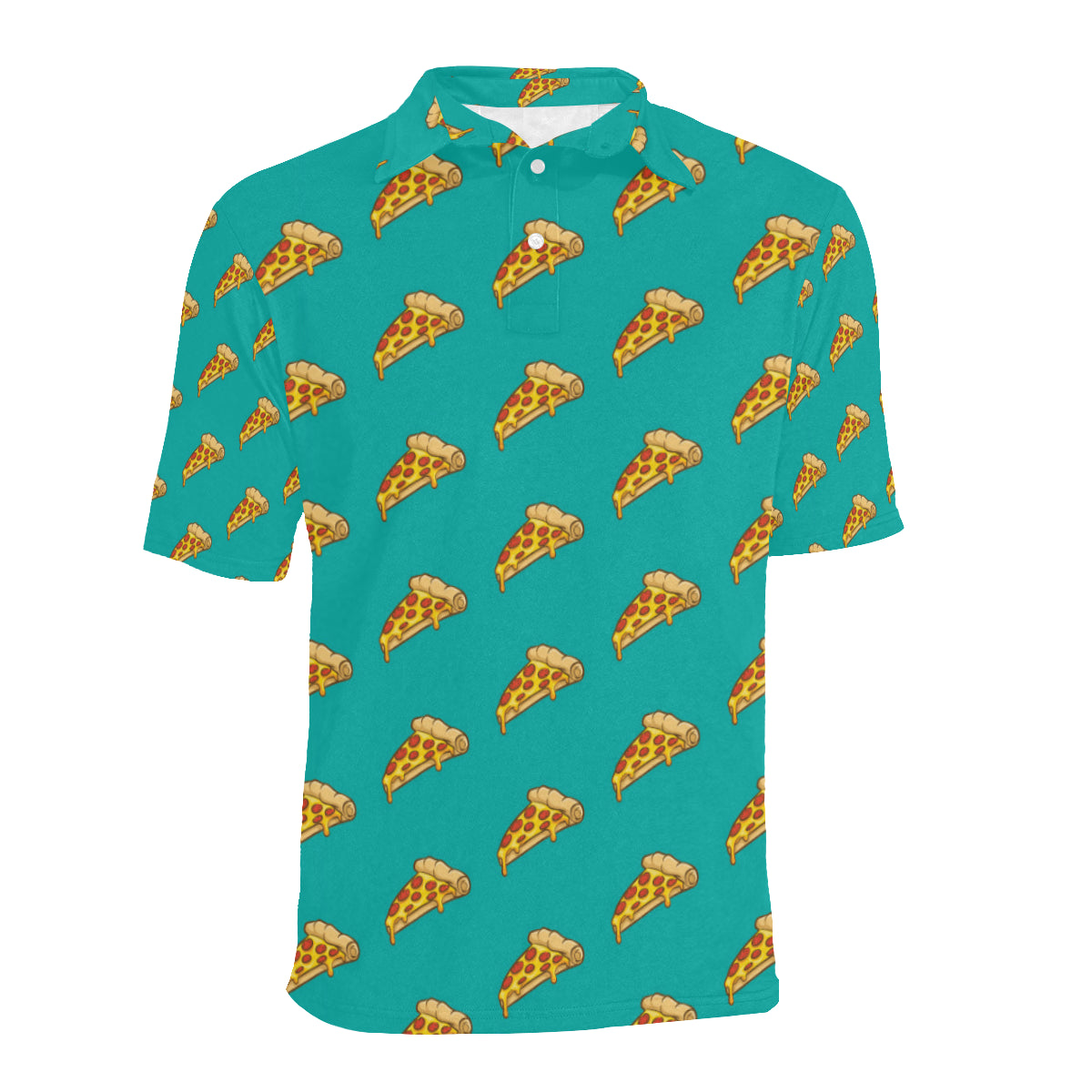 Pizza Pattern Print Design A03 Men Polo Shirt