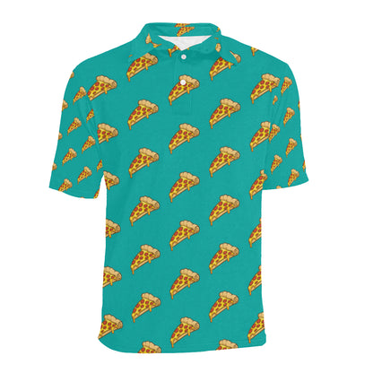 Pizza Pattern Print Design A03 Men Polo Shirt