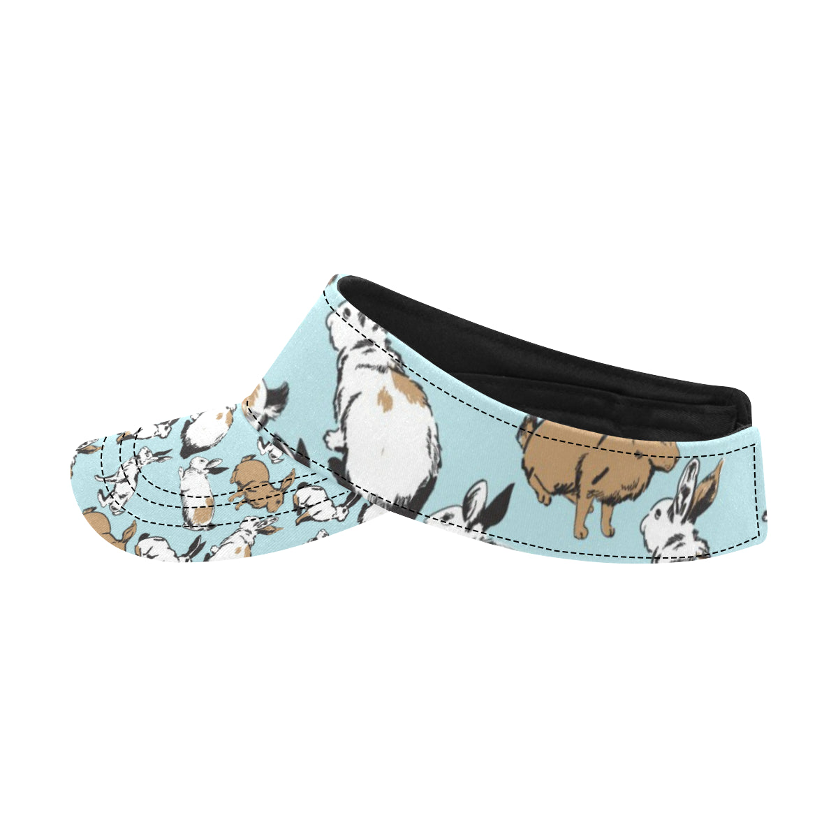 Rabbit Pattern Print Design RB018 Unisex Sun Visor