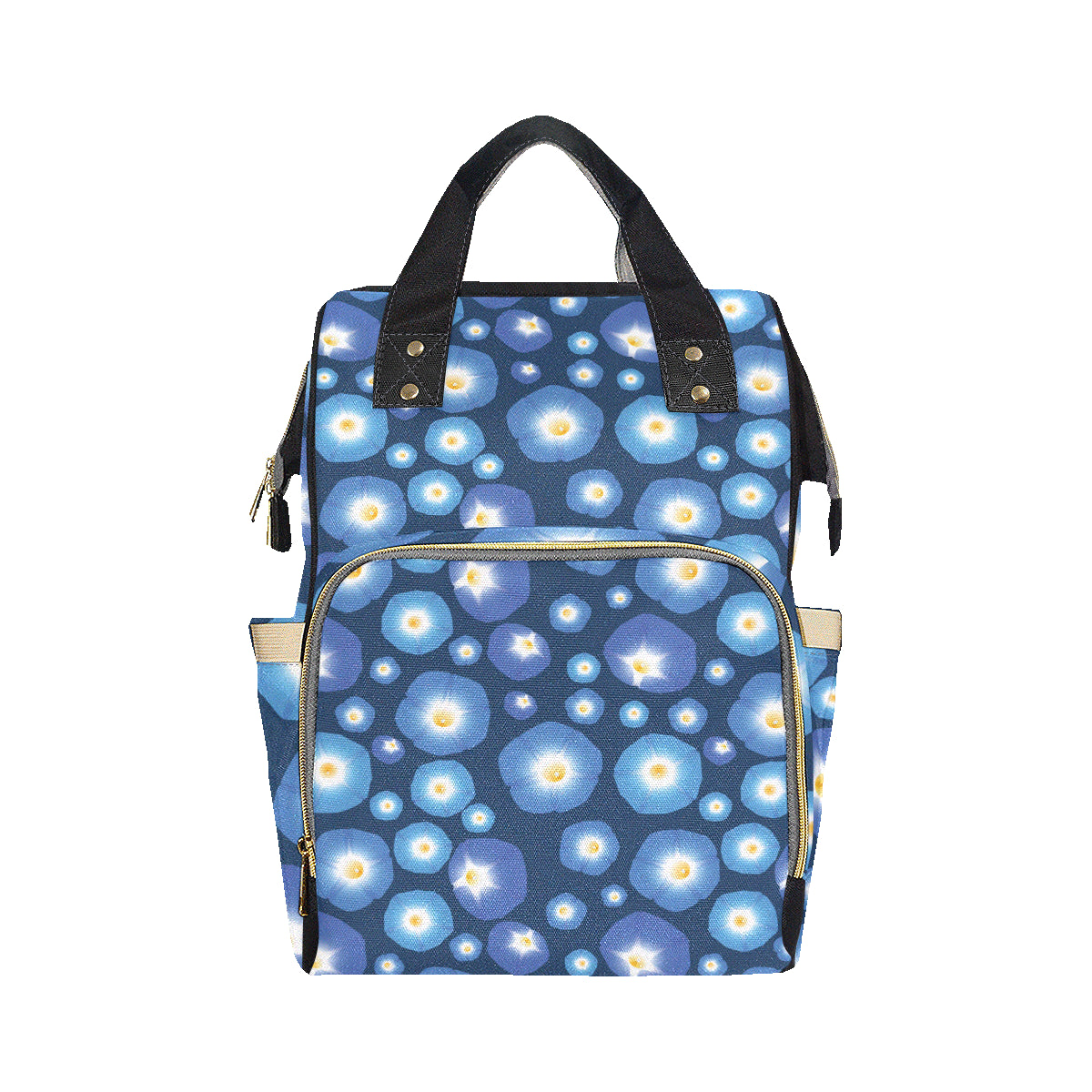 Morning Glory Pattern Print Design 02 Diaper Bag Backpack