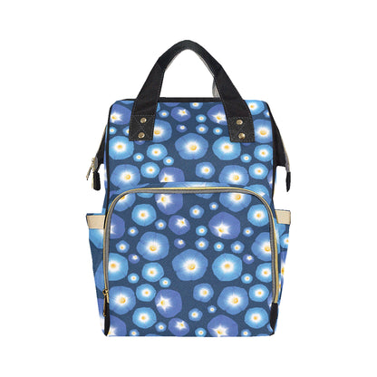Morning Glory Pattern Print Design 02 Diaper Bag Backpack