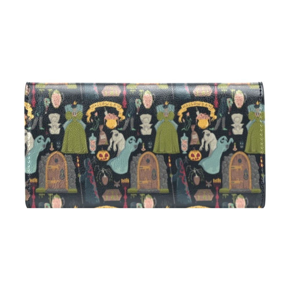 Creepy Halloween Print Design LKS304 Women's Trifold Wallet