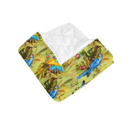 Parrot Pattern Print Design A02 Premium Quilt