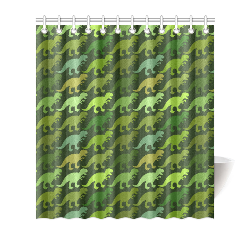 T Rex Pattern Print Design A03 Shower Curtain