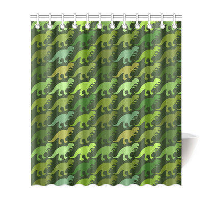 T Rex Pattern Print Design A03 Shower Curtain