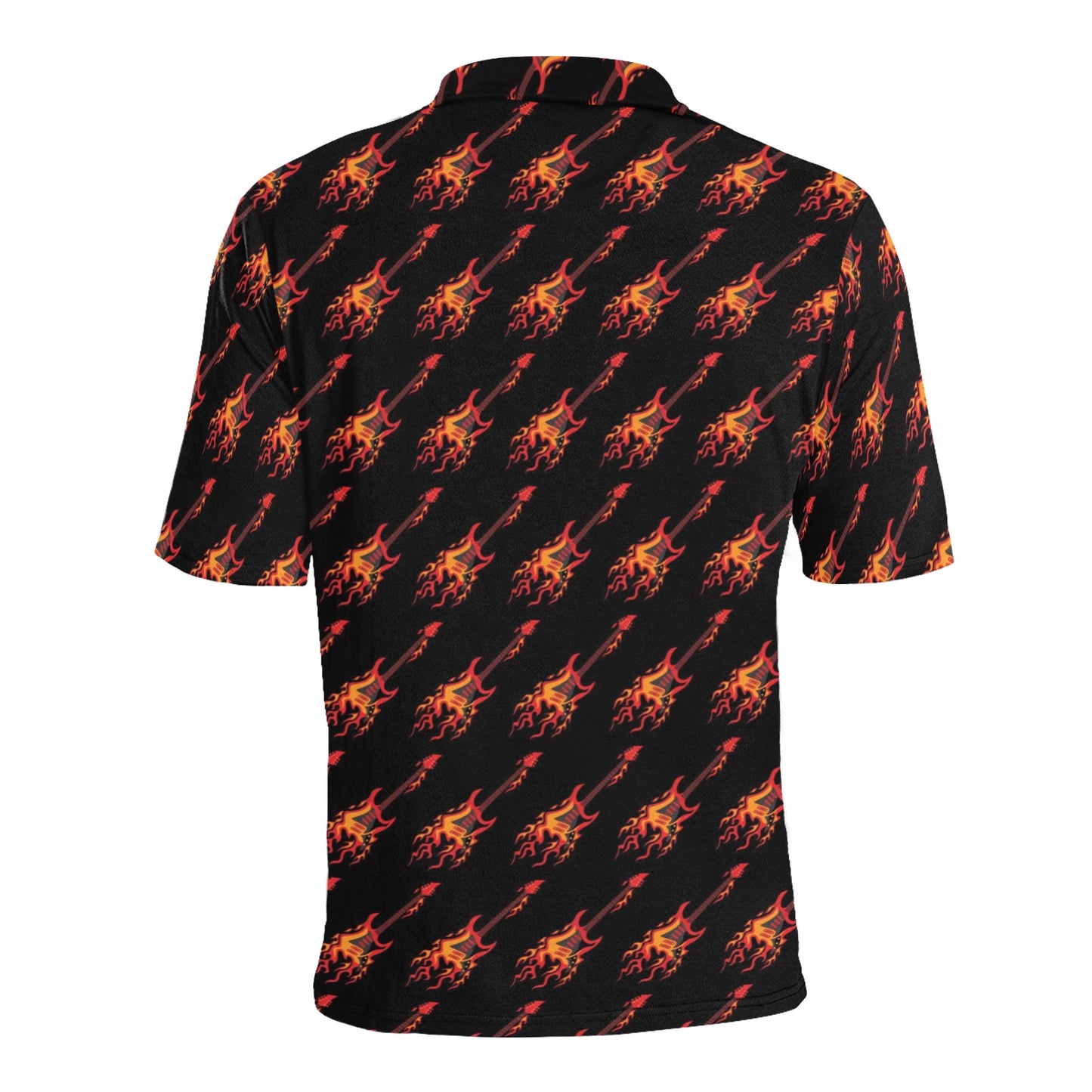 Electric Guitar Print Design LKS406 Men Polo Shirt