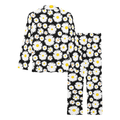 Daisy Pattern Print Design 01 Women's Long Pajama Set