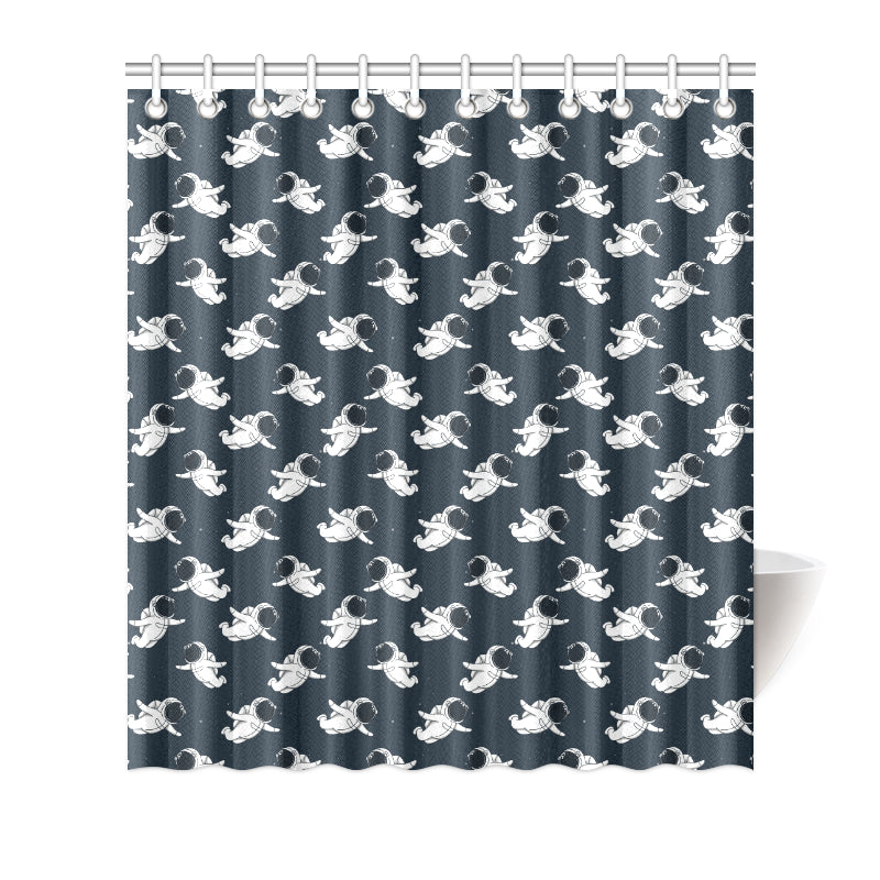 Astronaut Pattern Print Design 02 Shower Curtain