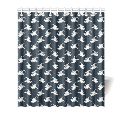 Astronaut Pattern Print Design 02 Shower Curtain