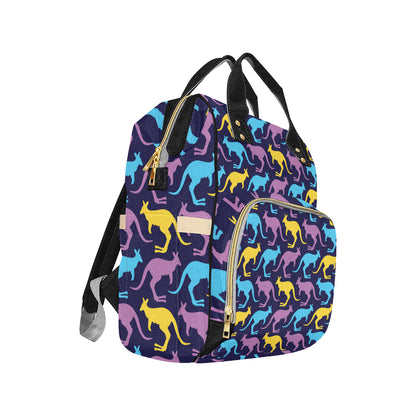 Kangaroos Pattern Print Design 02 Diaper Bag Backpack