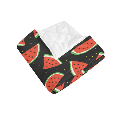 Watermelon Pattern Print Design WM09 Premium Quilt