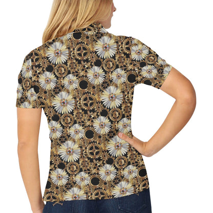 Steampunk Print Design LKS305 Women's Polo Shirt