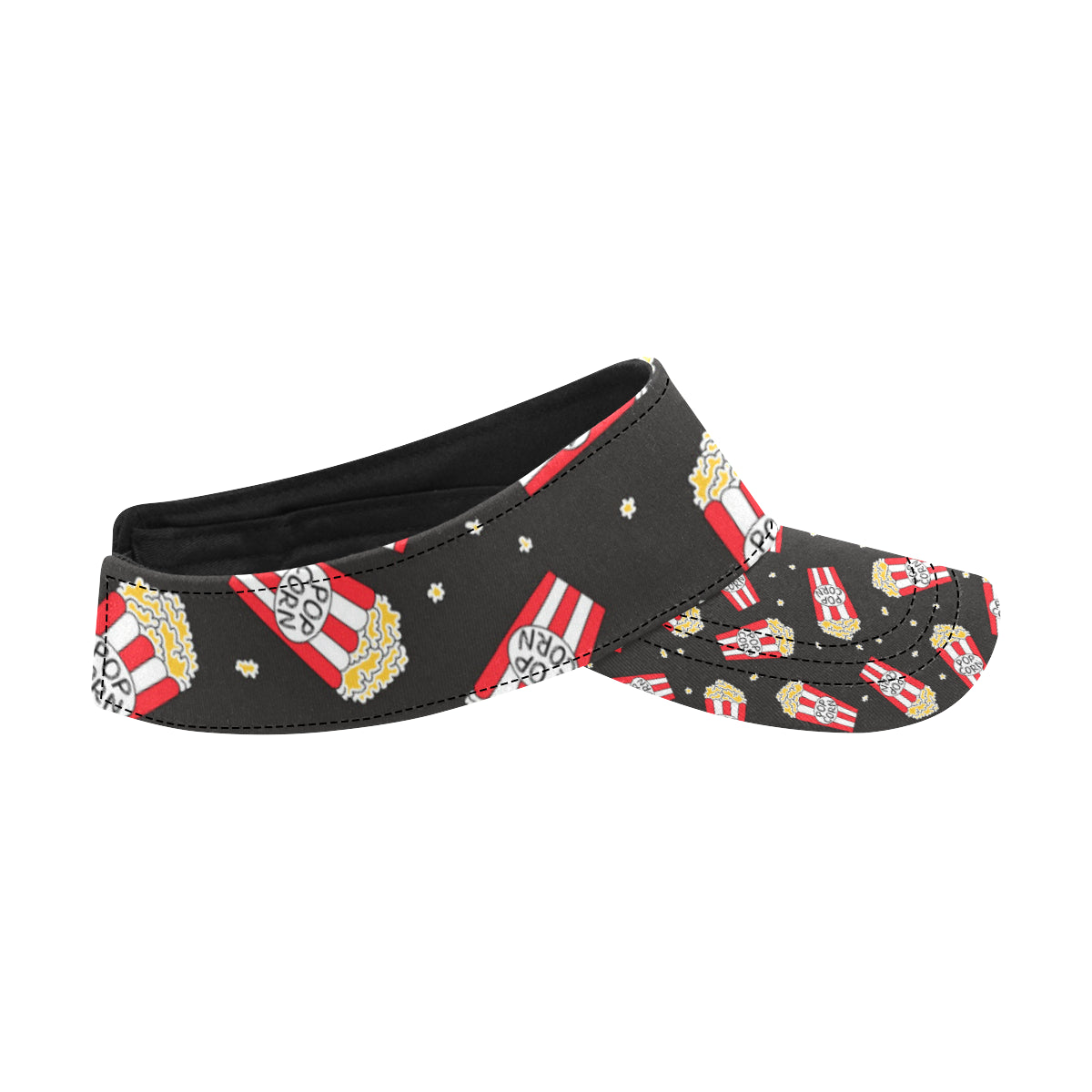 Popcorn Pattern Print Design A01 Unisex Sun Visor
