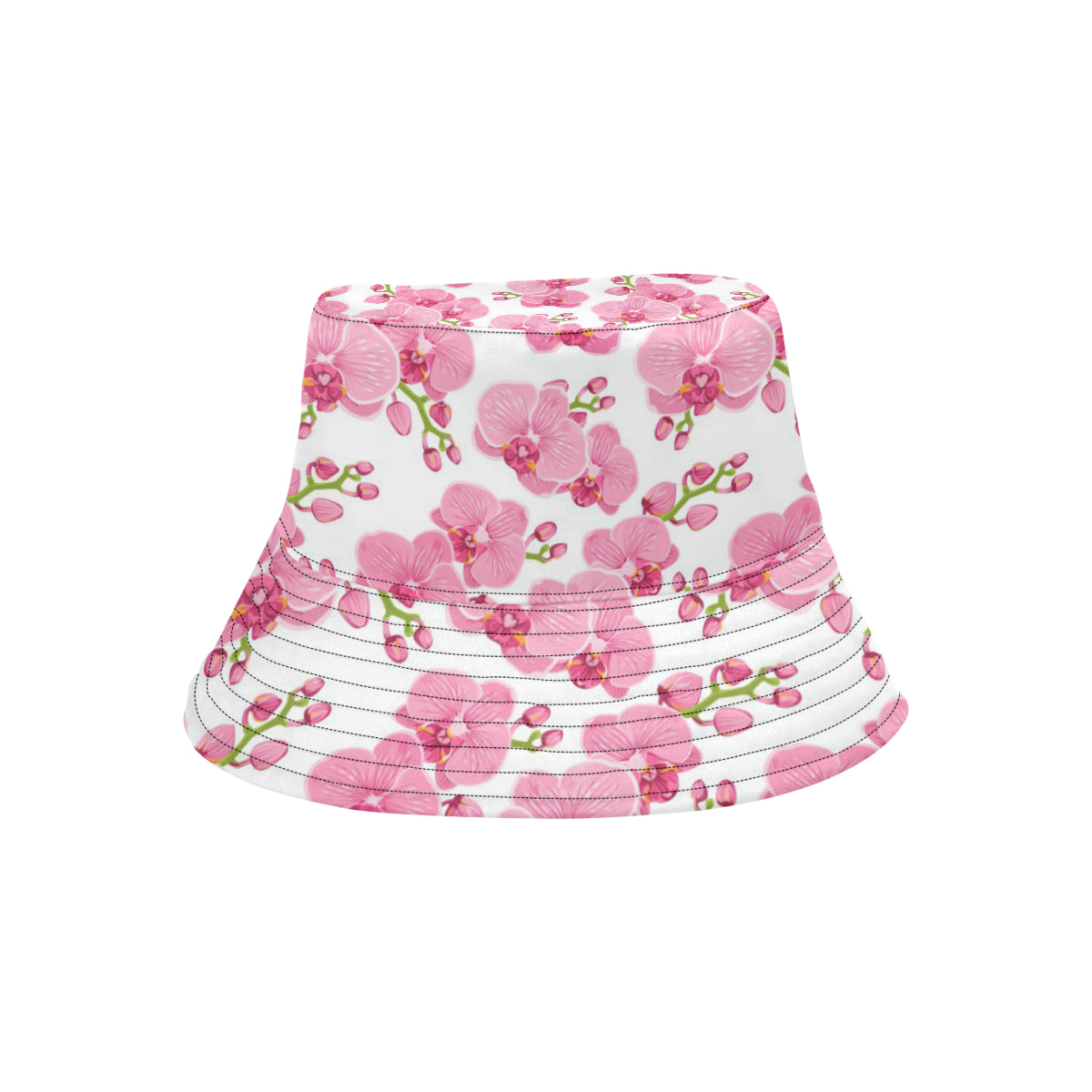 Orchid Pink Pattern Print Design OR07 Unisex Bucket Hat
