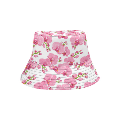 Orchid Pink Pattern Print Design OR07 Unisex Bucket Hat