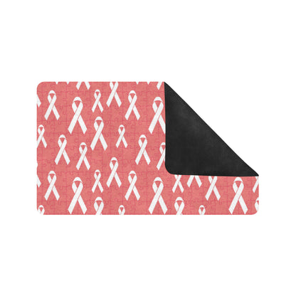 Autism Awareness Ribbon Design Print Rubber Doormat